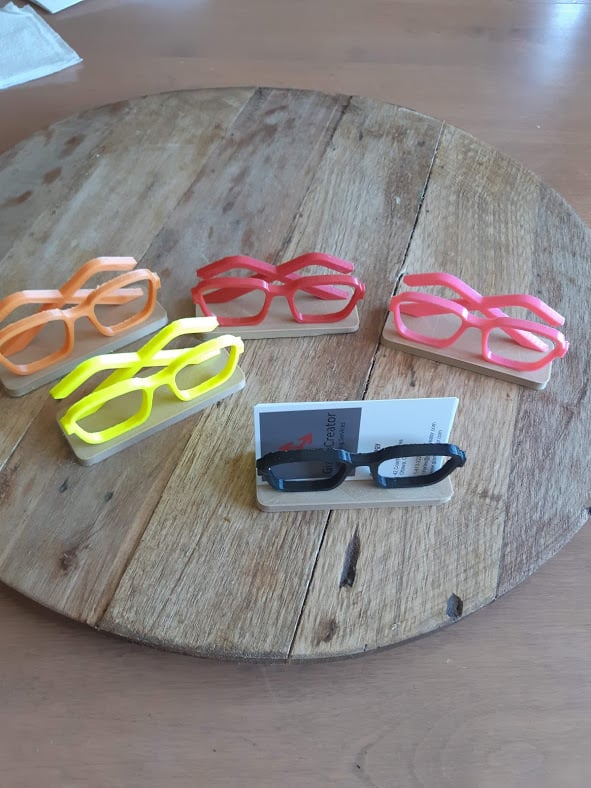 Simple Business Card Holder - Glasses Shaped