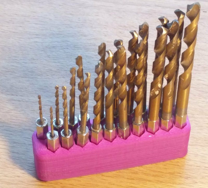 Drill holder for hex shank drill bits