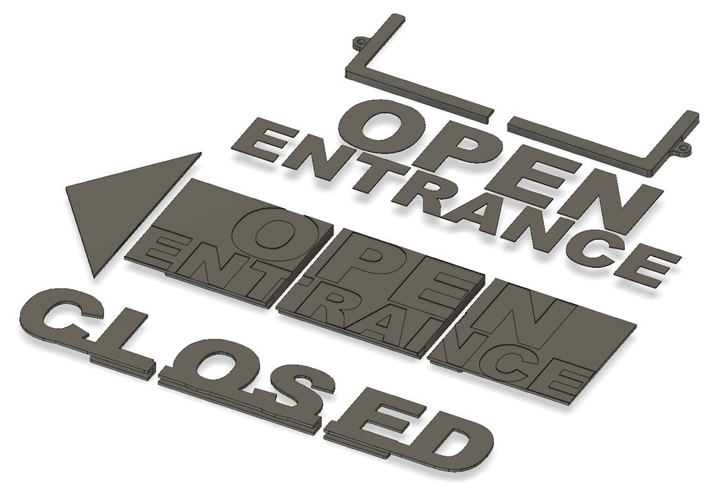 Open Closed Entrance Sign