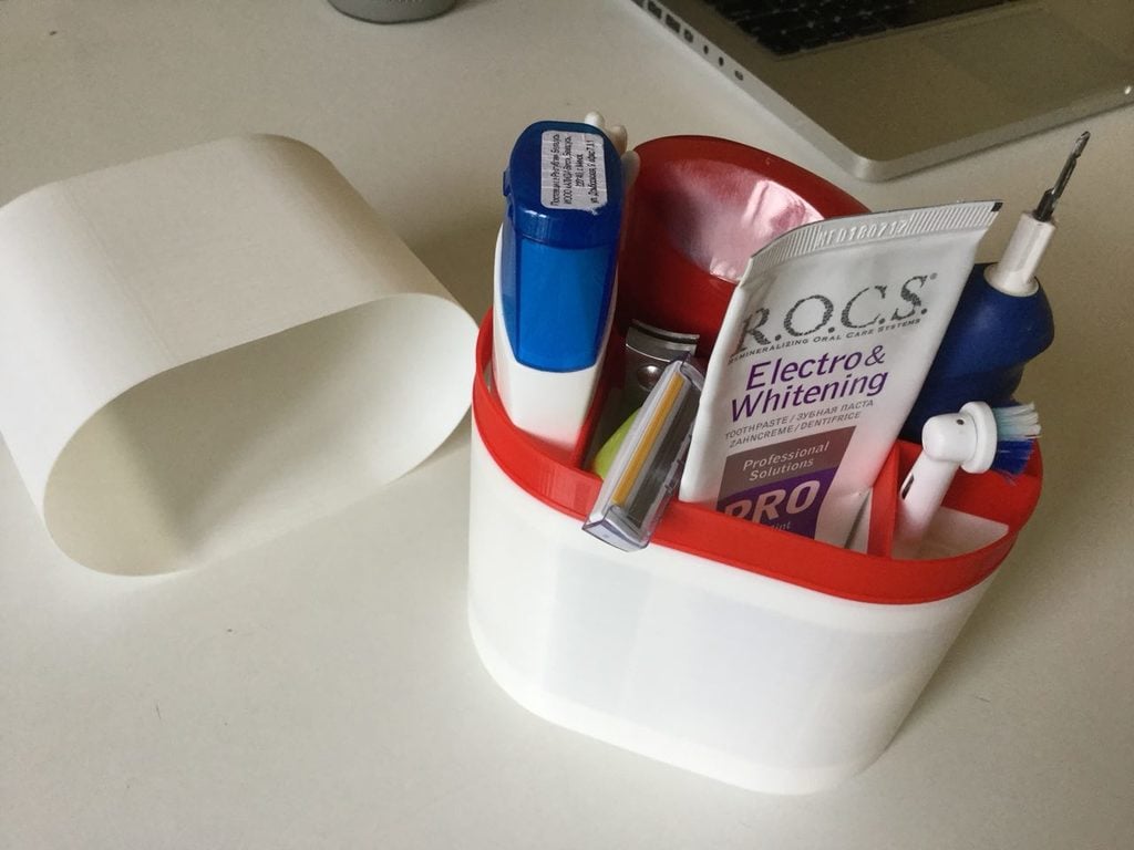 Travel bathroom box for toothbrush, toothpaste, shampoo and more