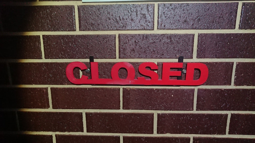 Open Closed Entrance Sign