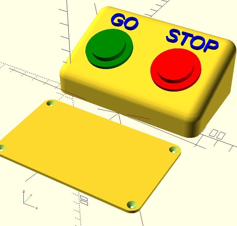 OpenSCAD button wrappers for interface clothing