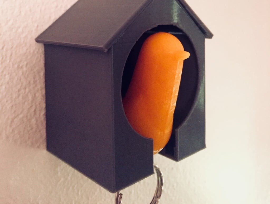 Simple Birdhouse Key Holder for Wall Mounting