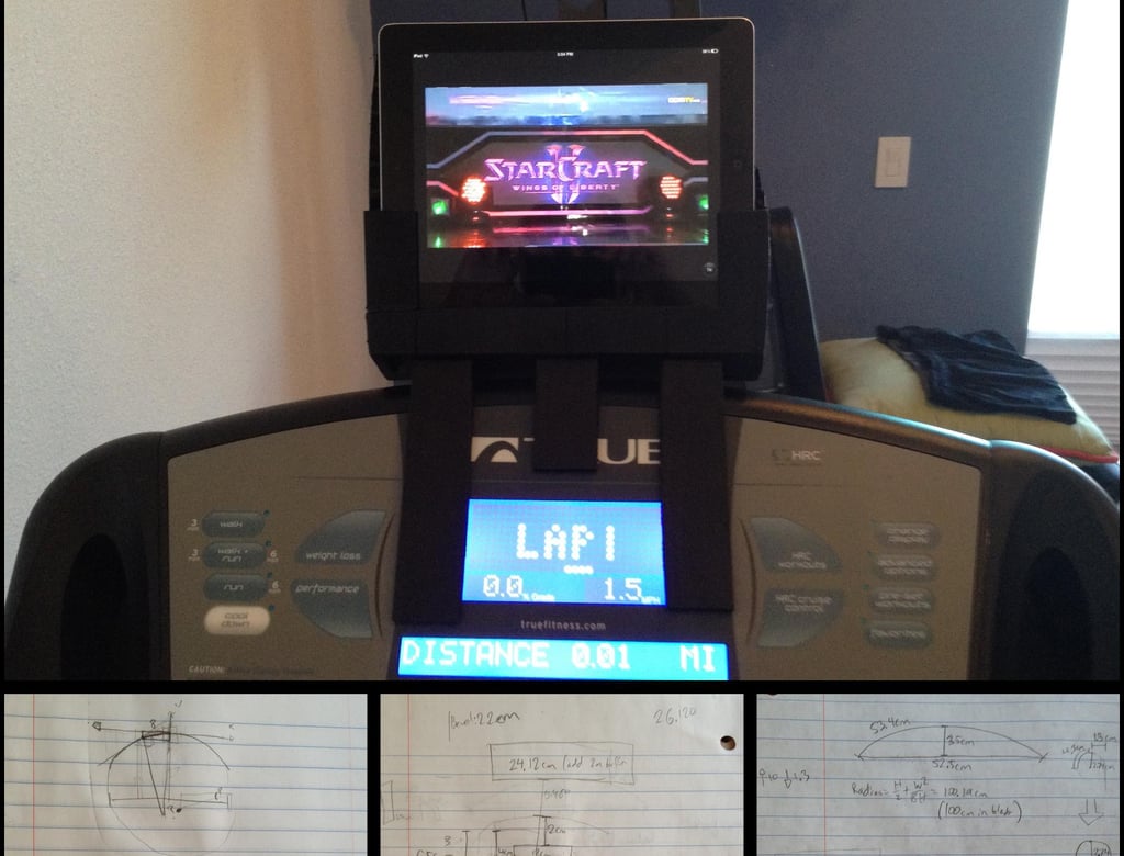 Treadmill with ipad holder store
