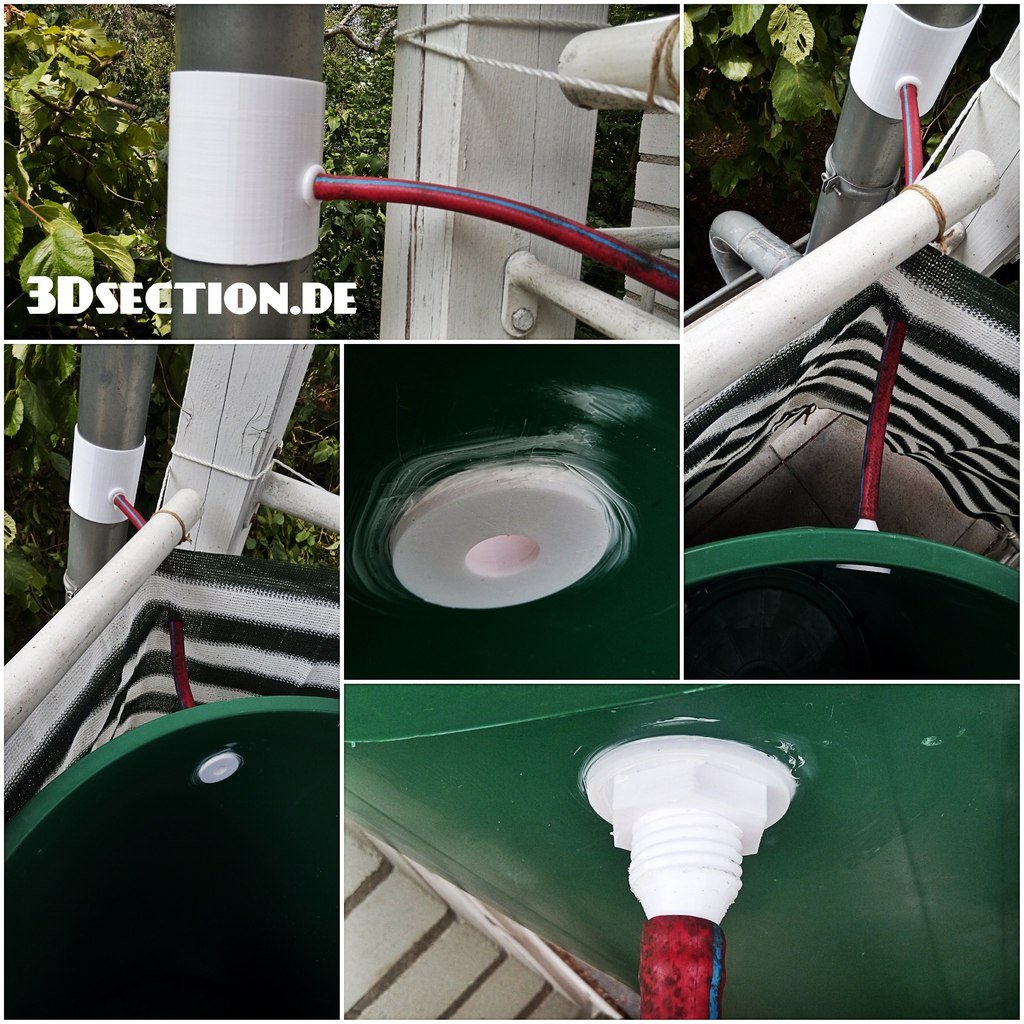 98mm Pipe Rain Collector with Automatic Stop Function for 1/2 Inch Garden Hose