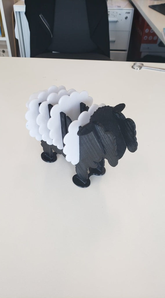 Sheep Coasters in laser-cut MDF and acrylic