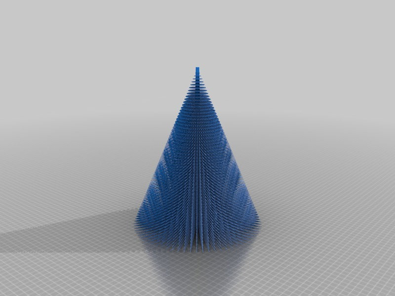 3D Printed Christmas Tree with Fur Details