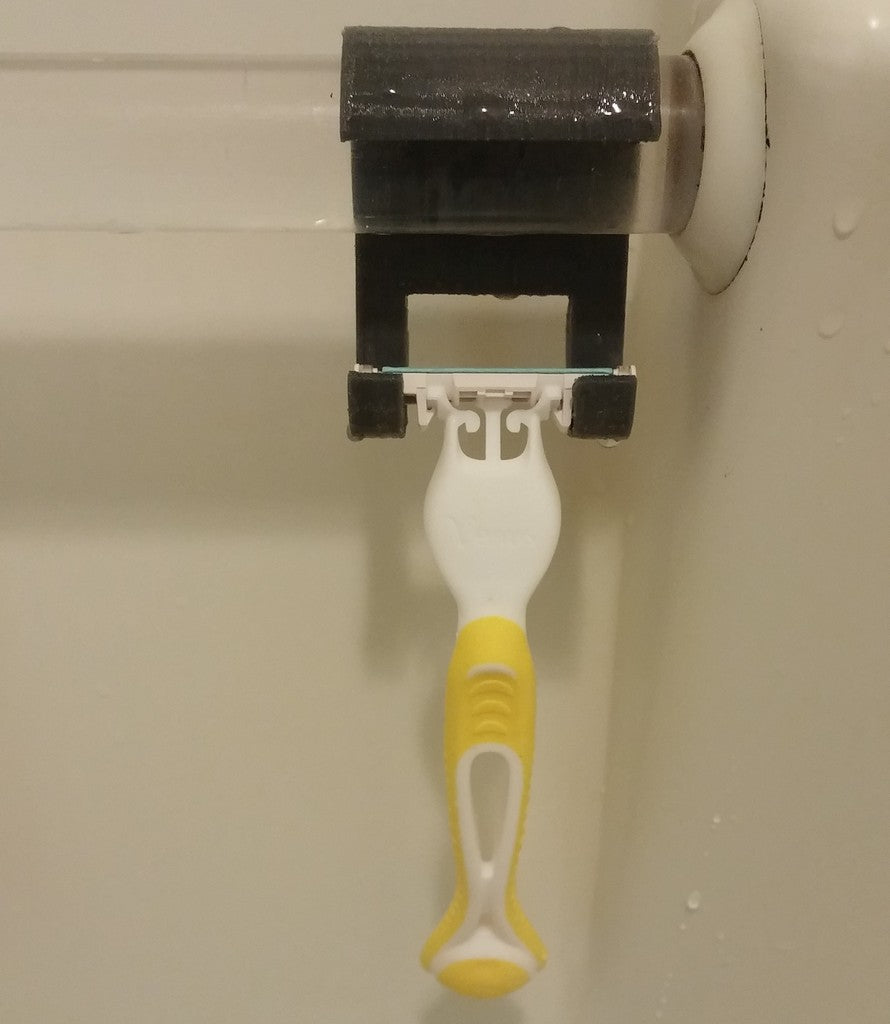 Bathroom razor holder for shower rod