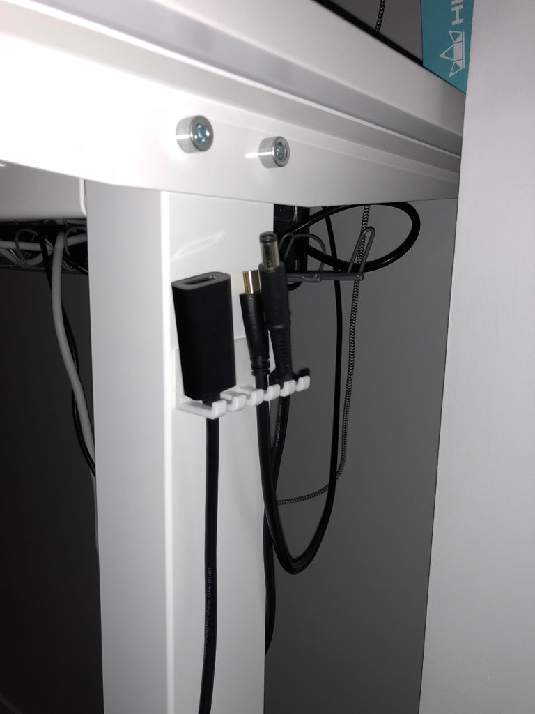 Cable management for IKEA Skarsta desk