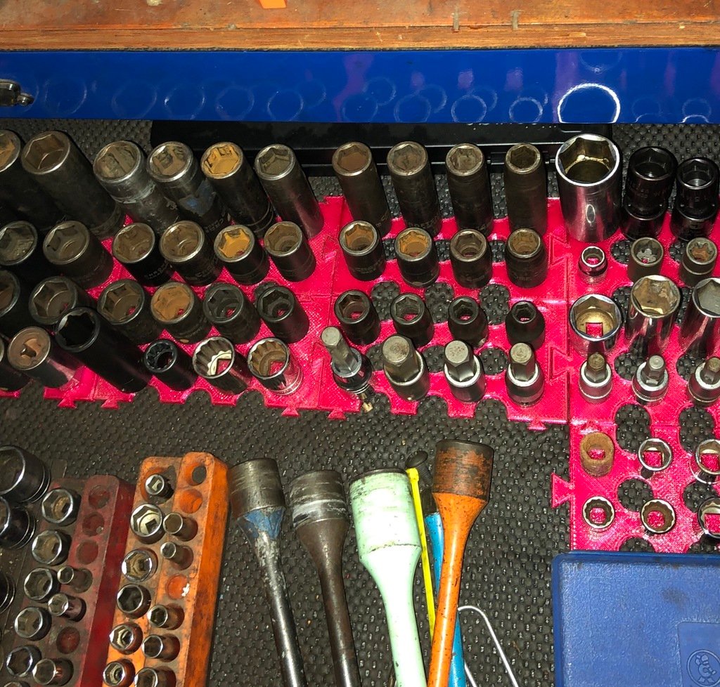 Interlocking Socket Organizer for Standard &amp; Metric Tools