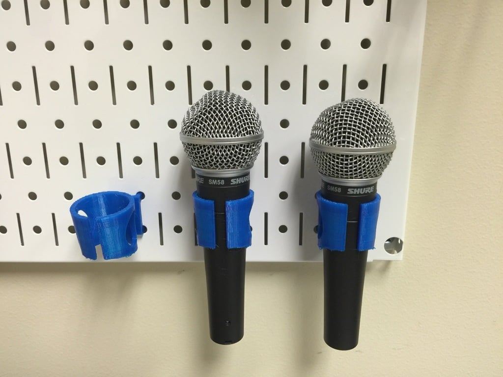 Pegboard holder for microphones