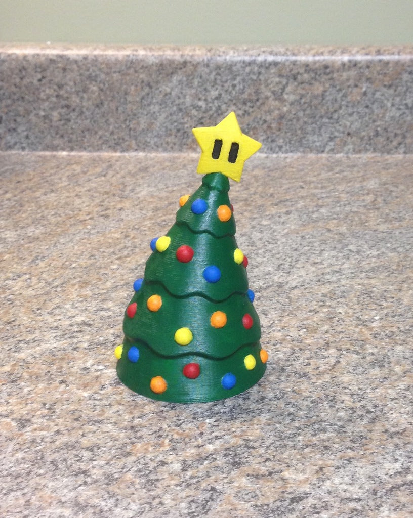 Basket-shaped Christmas tree with star