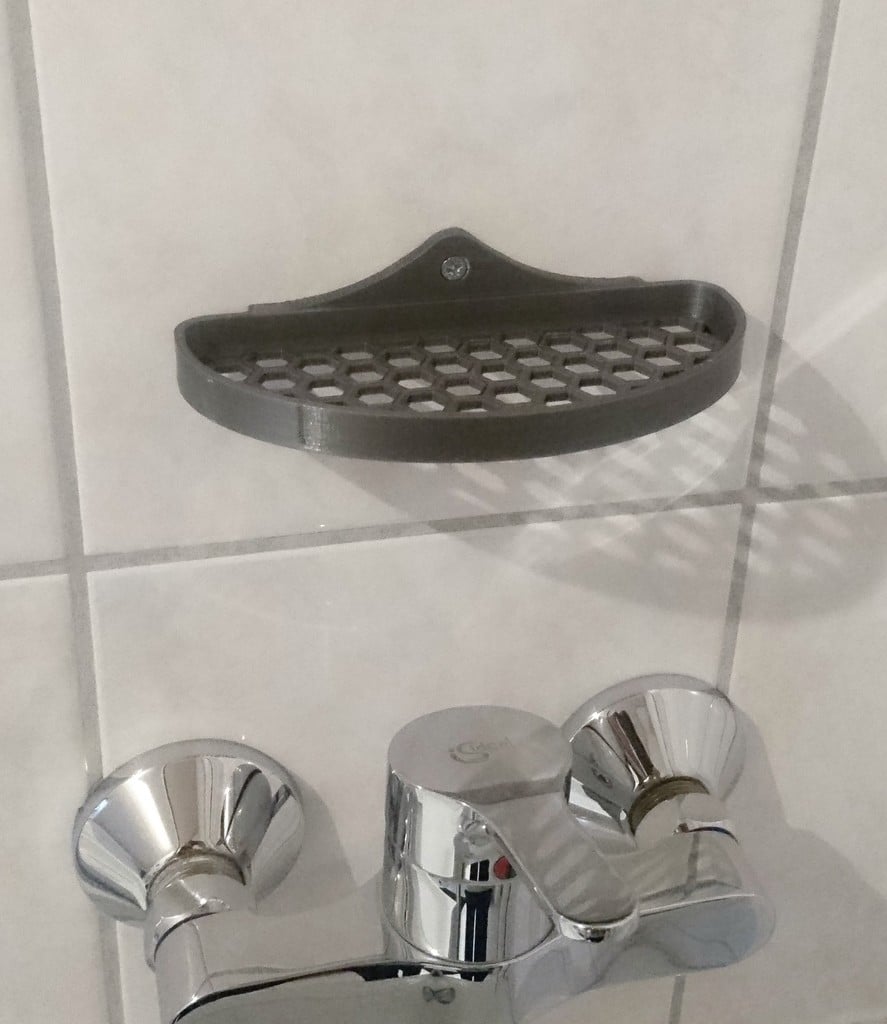Shower shelf for Bathroom with Single Screw Attachment