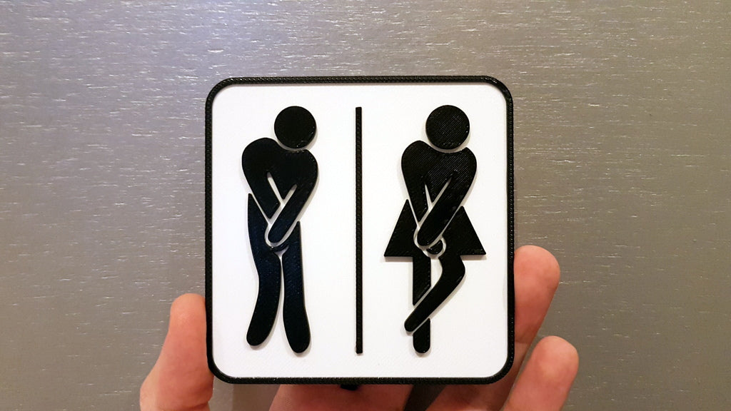Funny Toilet Sign with Background