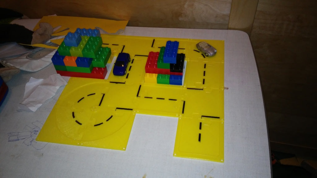 My Matchbox Roads: Street Puzzle with Traffic Signs and Barrier Accessories