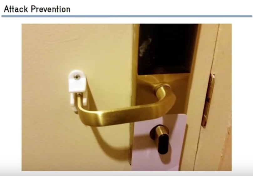 Pentester Lever locks for increased security in offices and hotels