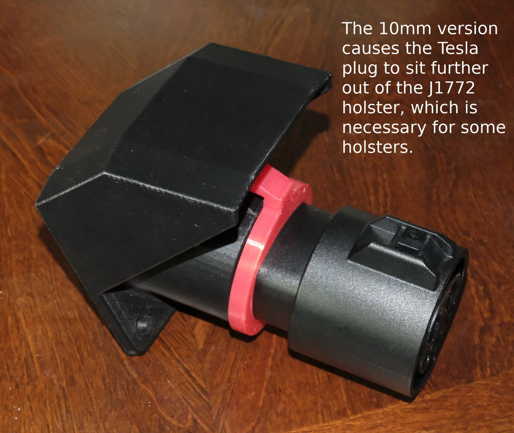 J1772 for Tesla charger adapter for mounting in holsters