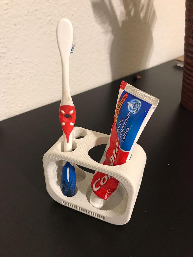 Toothbrush and toothpaste Holder for 2 toothbrushes