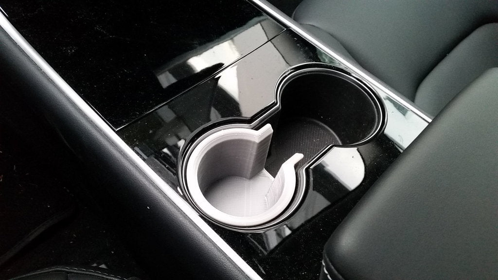 Energy drink can holder for Tesla Model 3