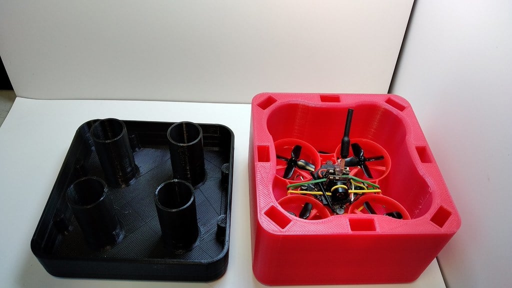 Whoop Drone Case and Battery Holder with Adjustable Dimensions