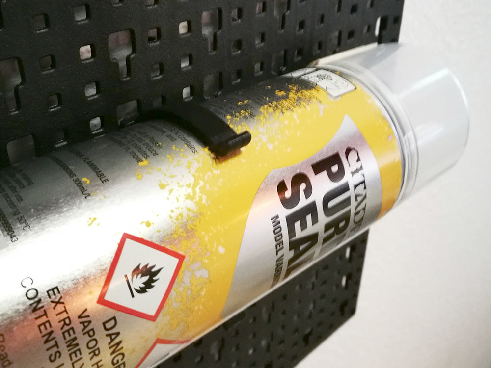 Spray Can Holders for Lidl&#39;s Powerfix Tool Wall (Horizontal Fast)