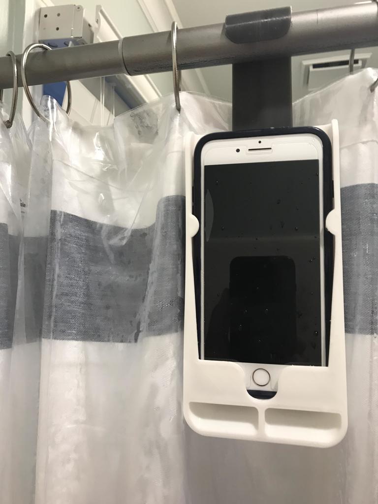 Phone holder for shower