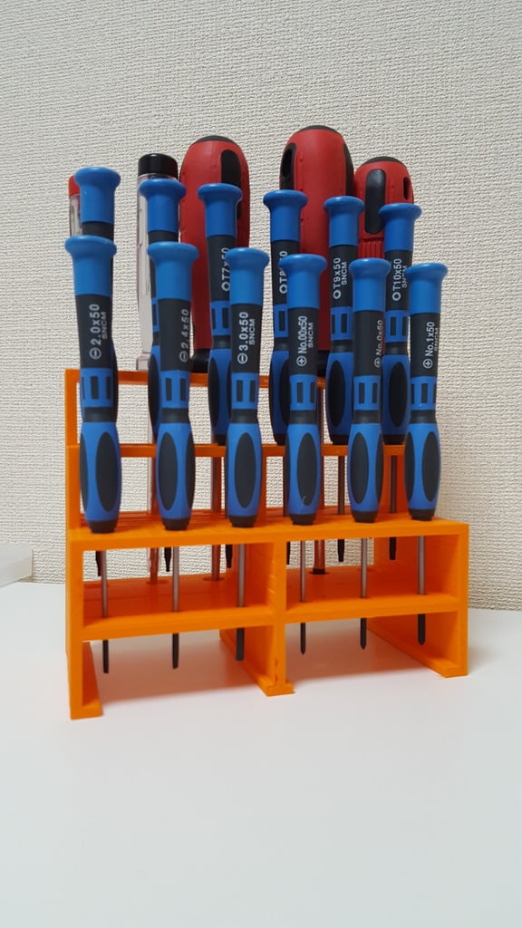 Screwdriver Holds 3 Sets of 6 Screwdrivers