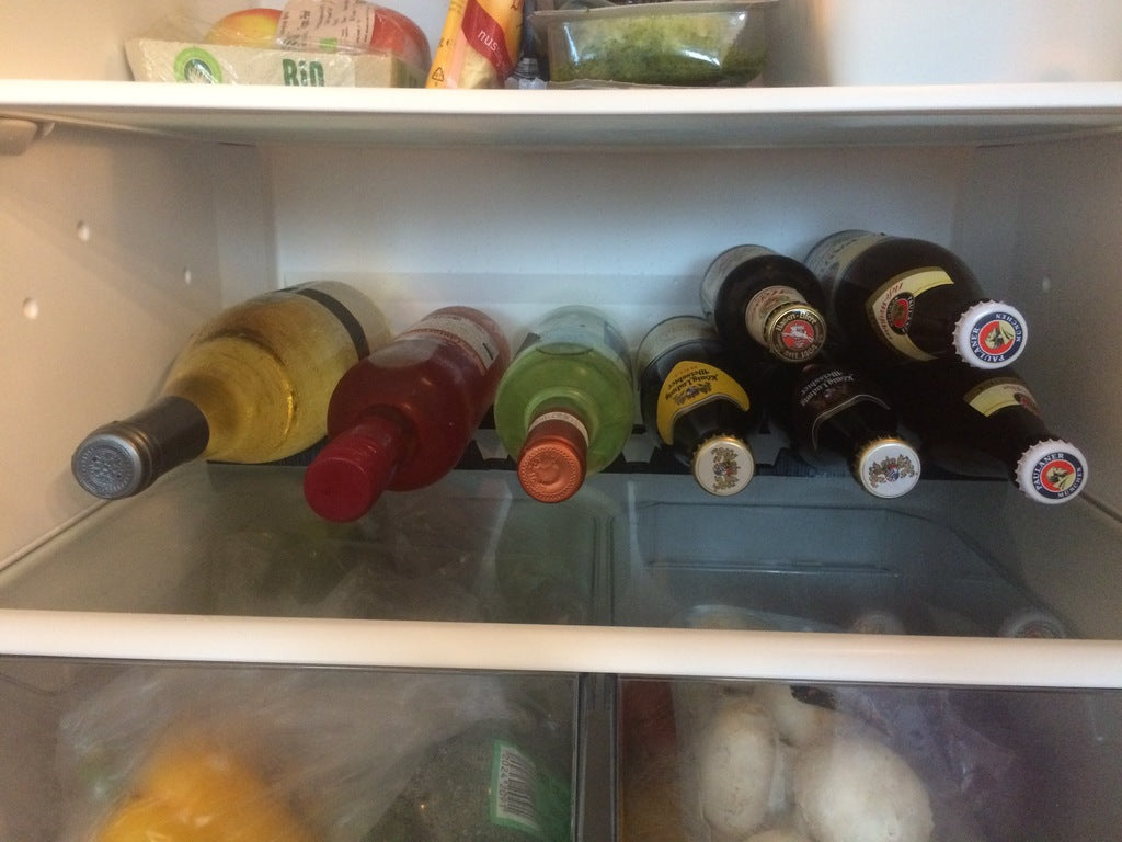 Expandable refrigerator bottle shelf in 3 sizes