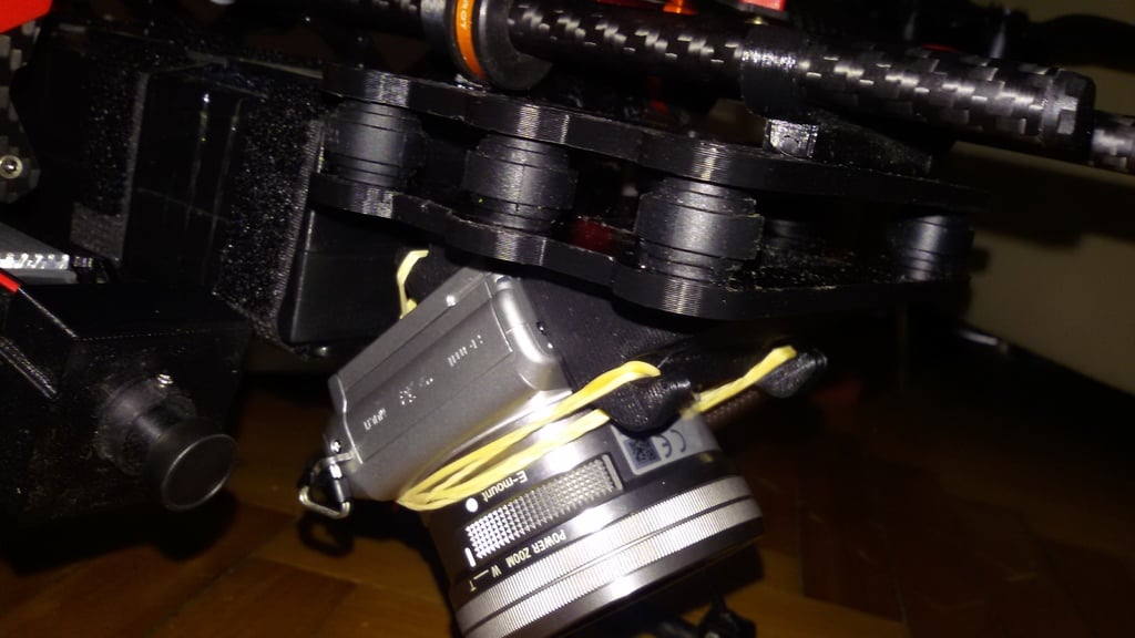 45° Camera mount for SONY A5000 DSLR on TAROT 680 Drone