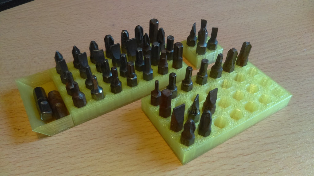 Screwdriver Bit Tray for Storage of Drill Bits