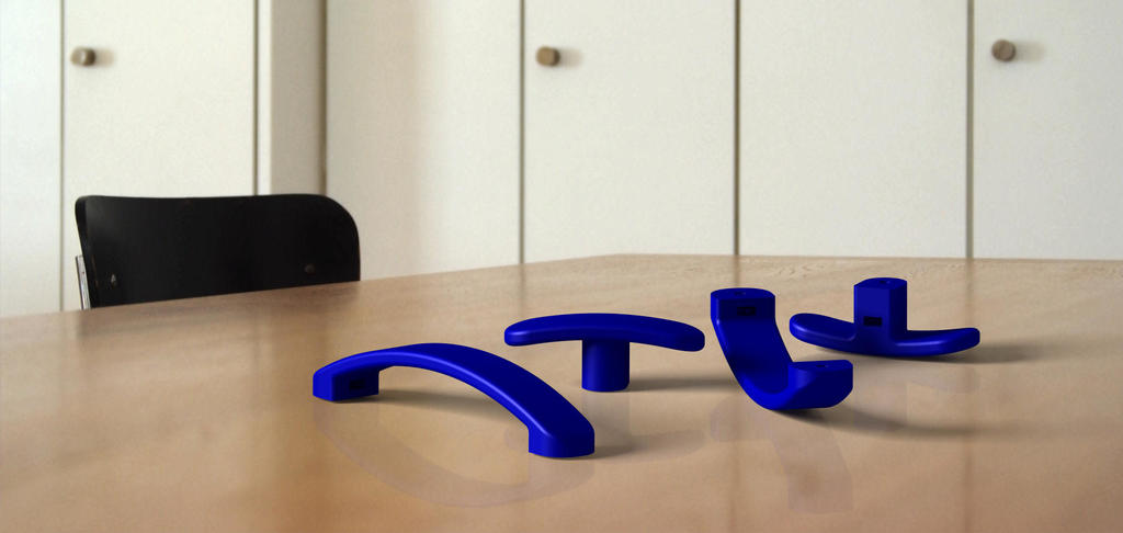 Kitchen cabinet handles with different models