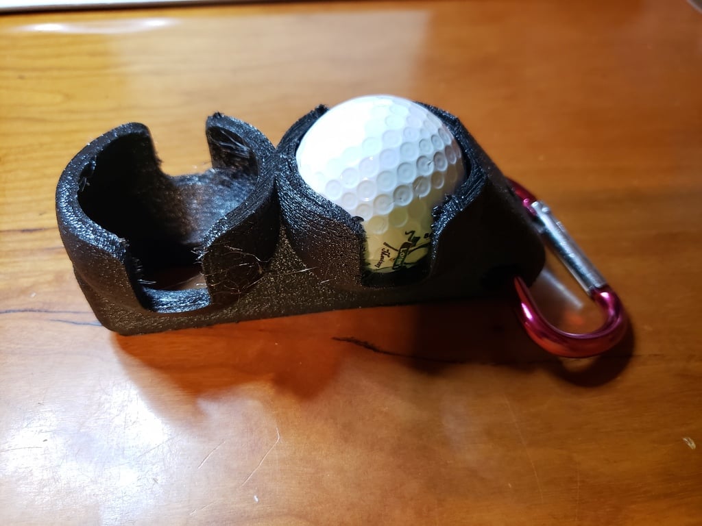 Golf ball holder with tee holders for belt attachment