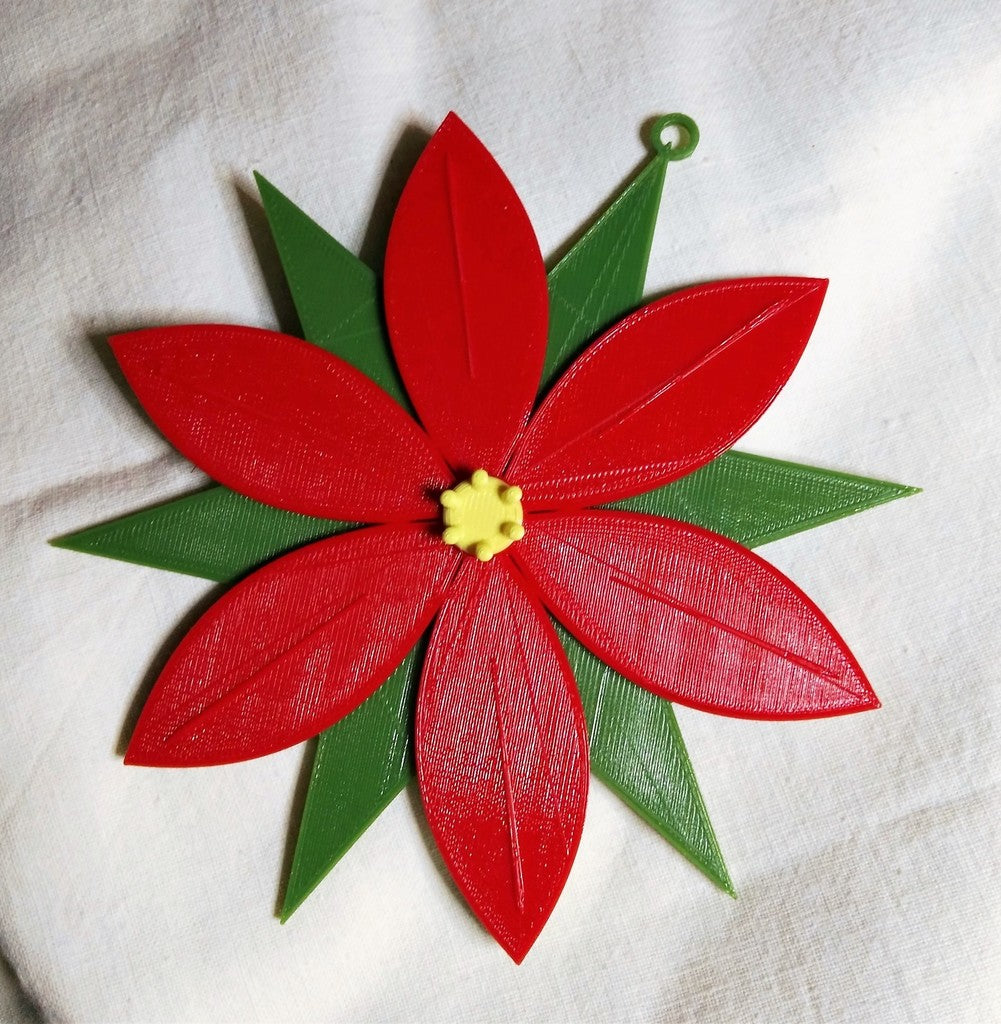 Poinsettia Christmas Plant for Three-Color Printing