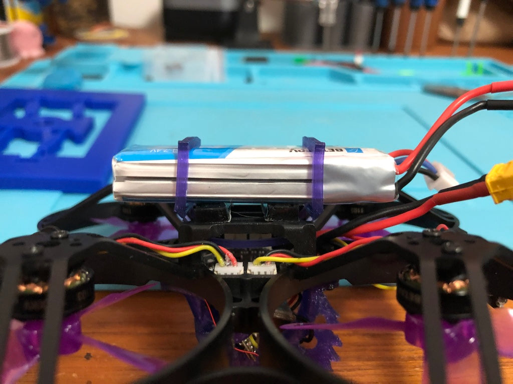 TPU Battery Holder for Whoops (Beta 85X, 85XHD, 65Pro, 75X, 75Pro2, Mobula7 and more) by FPV Skittles