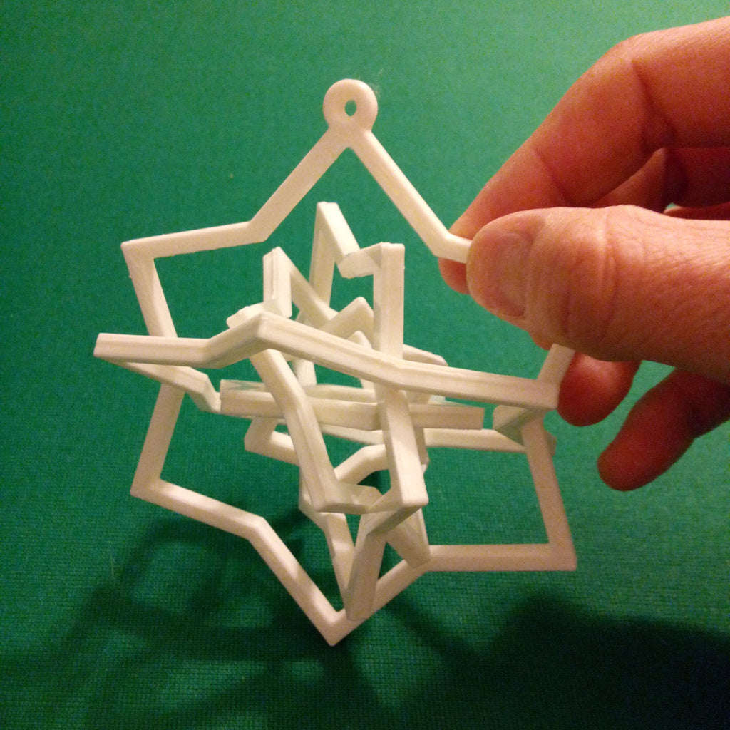 Gyroscopic Star Ornament for Christmas Trees
