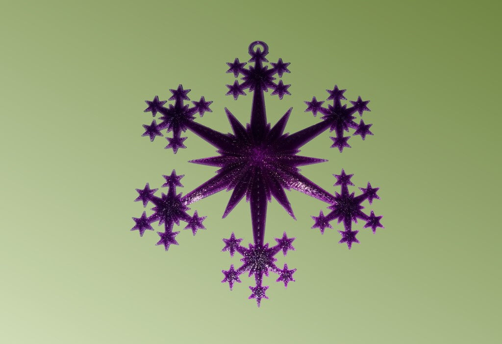 Star and Snowflake Star Christmas Tree Ornament