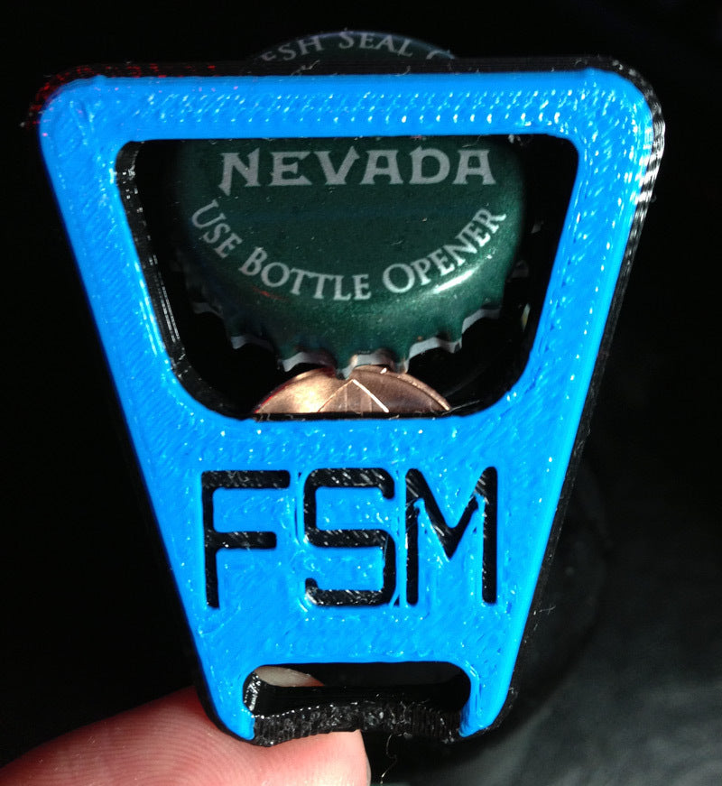 Customizable bottle opener with key ring