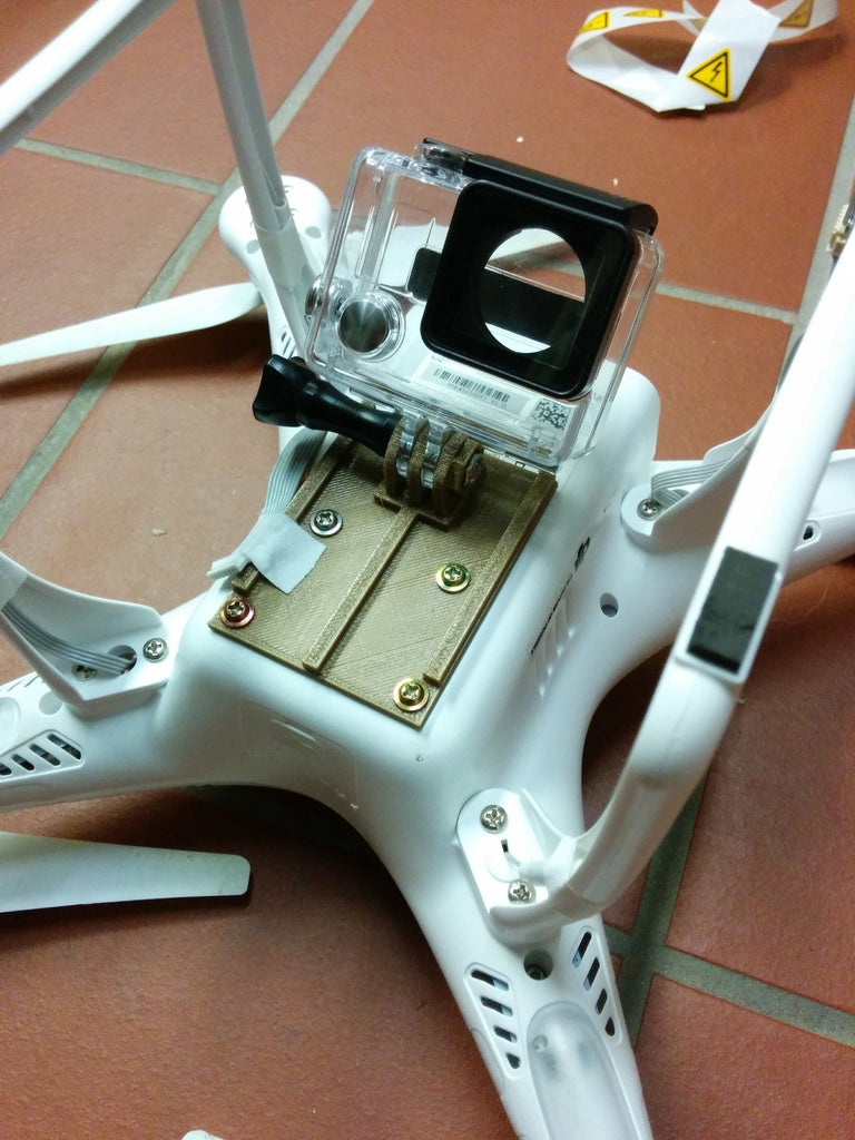 Phantom 2 drone mounting bracket for GoPro camera