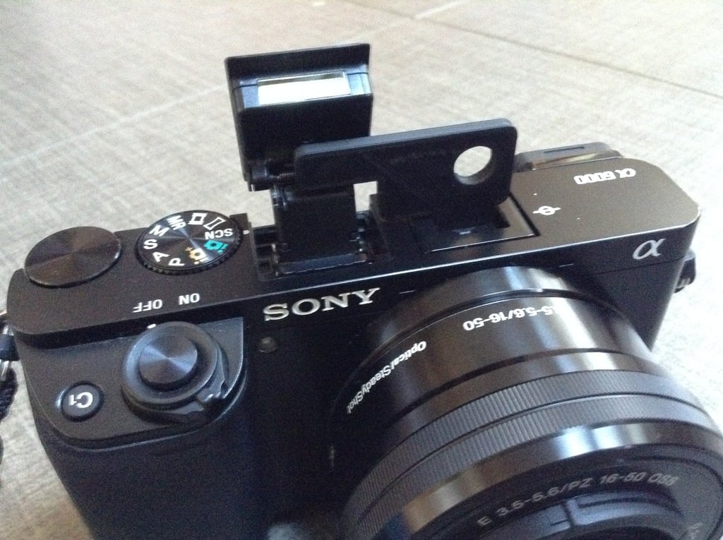 Bounce Flash Holder for Sony A6000 Camera