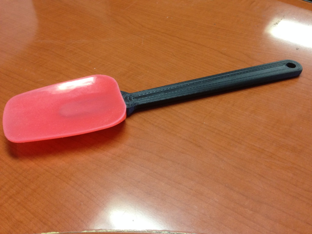Replaceable handle for rubber spatula