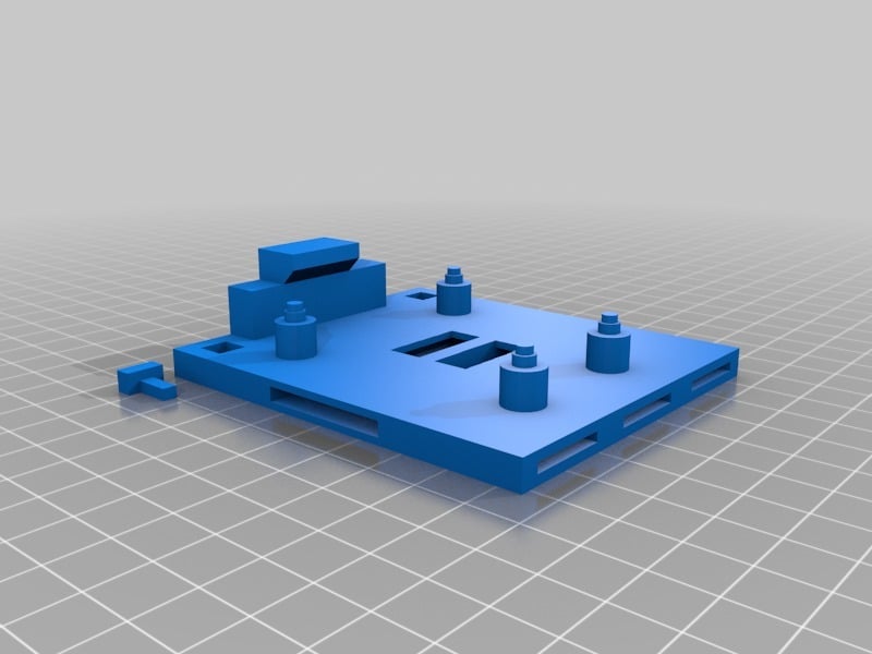 3D printable Arduino Mega 2560 R3 mounting plate with optional cover