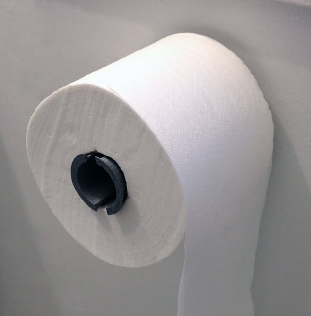 &quot;Oh Crap!&quot; Toilet Paper Holder with Improved Support and Adjustable Diameter