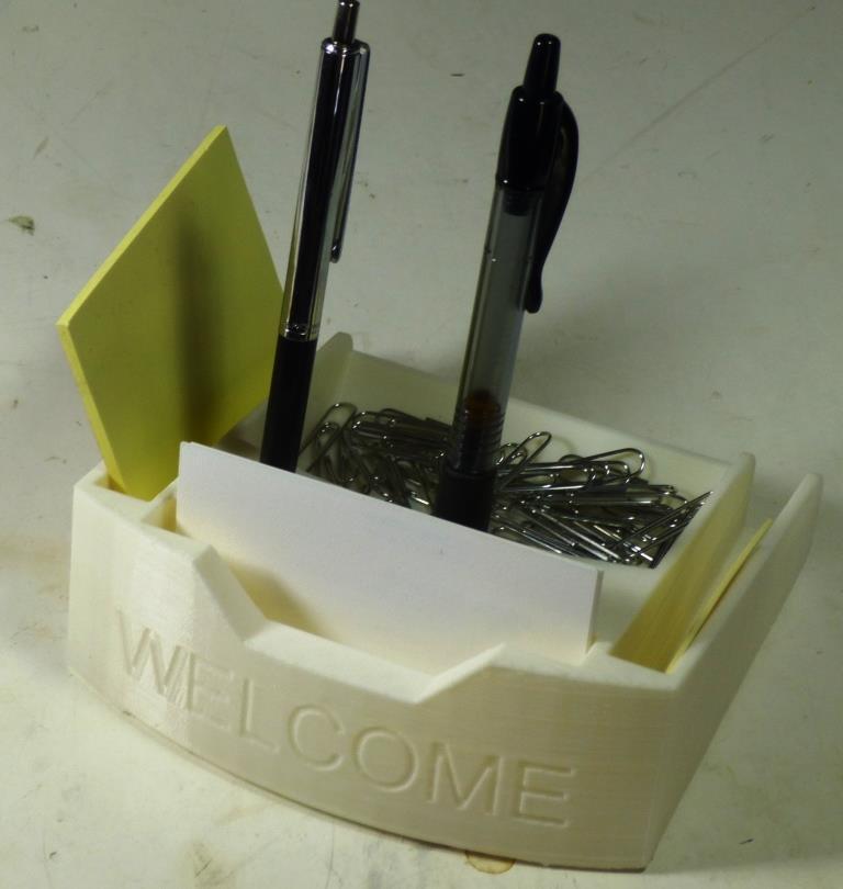 Welcome desk set for office with Pen, Card and Clip Holder