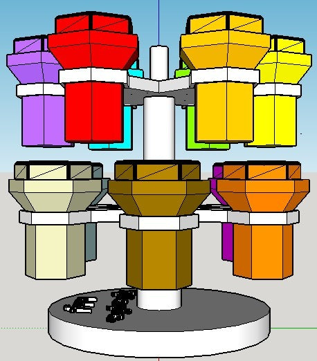 Rotating spice rack for storing 12 spices