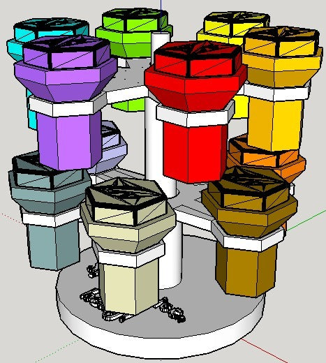 Rotating spice rack for storing 12 spices