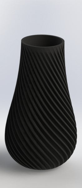 Vase with spiral pattern