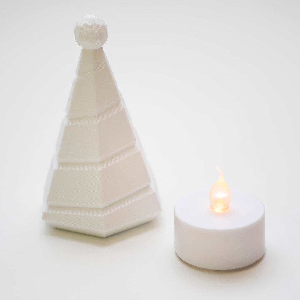 LED Tea Light Wooden Candle for Christmas from Faberdashery