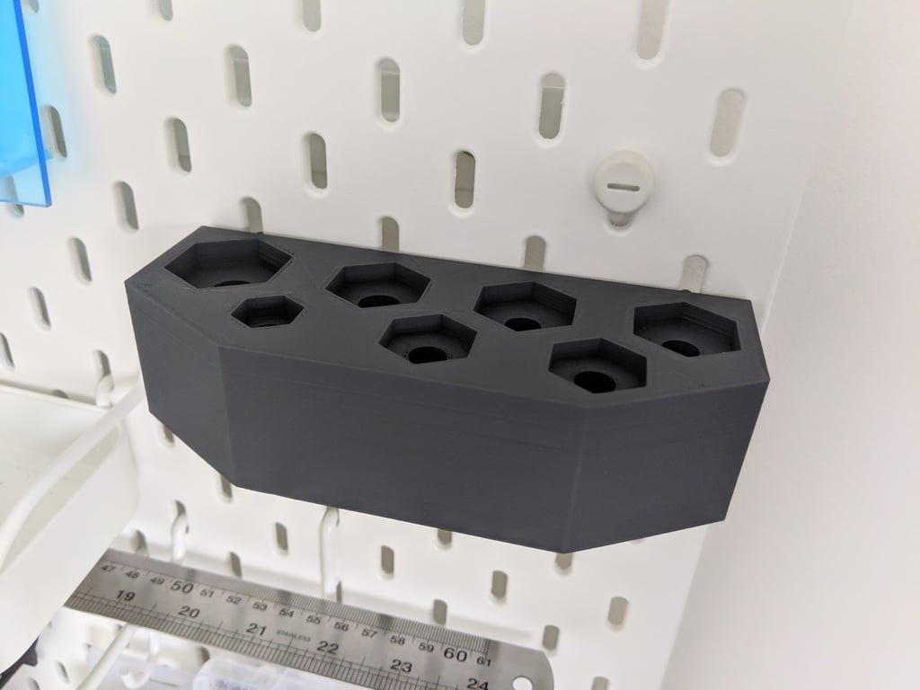 Holder for Wera Kraftform Comfort VDE screwdriver for IKEA Skadis perforated plate
