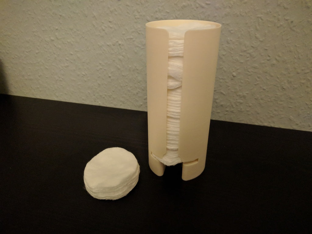 Bathroom cotton pad dispenser for cabinet or wall mounting