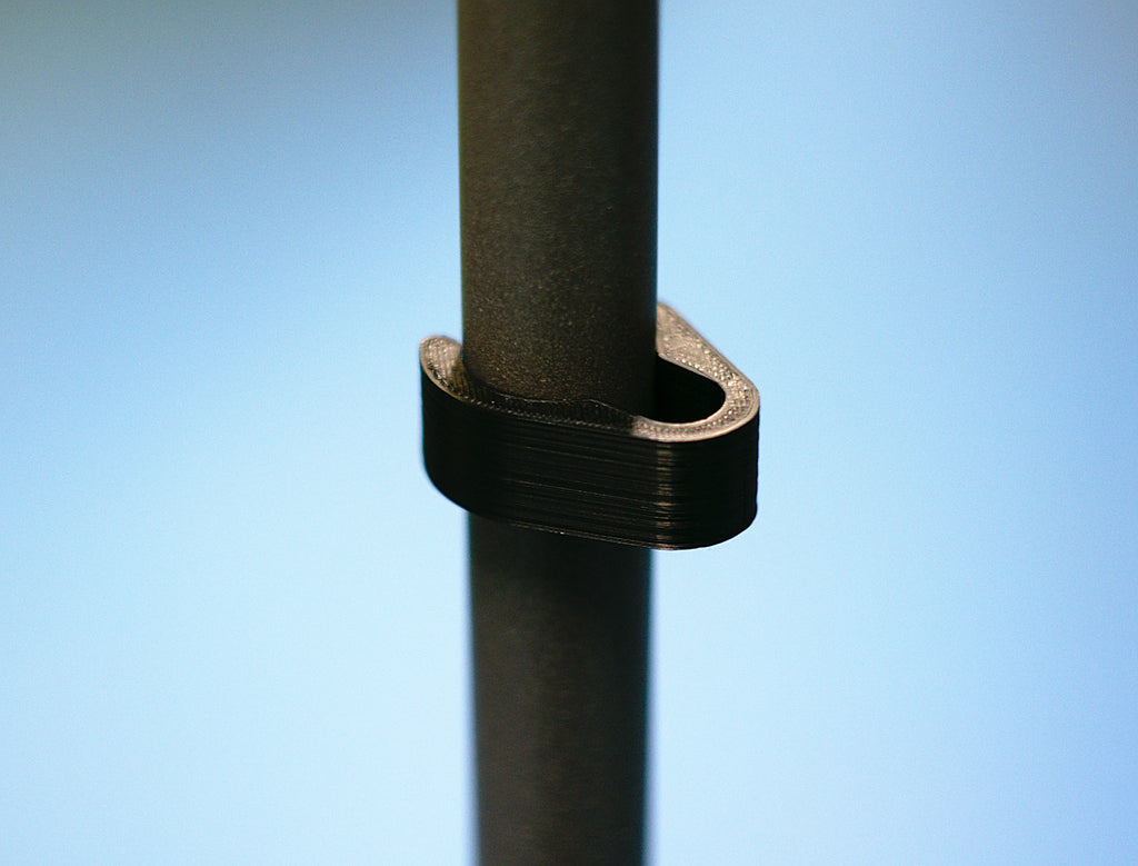 Custom cable clip for microphone stand
